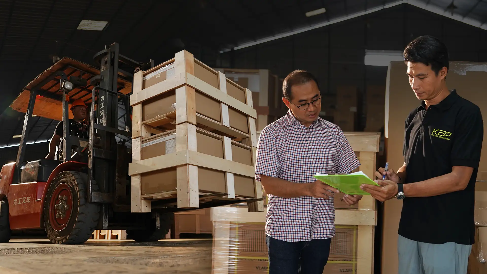 Our team discussing a project